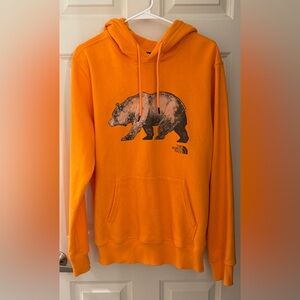The North Face Bear Graphic Hoodie in Orange, Size M